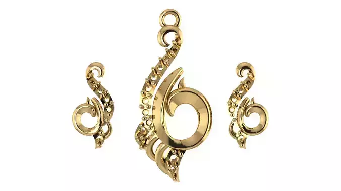 Women pendant 3D print model 