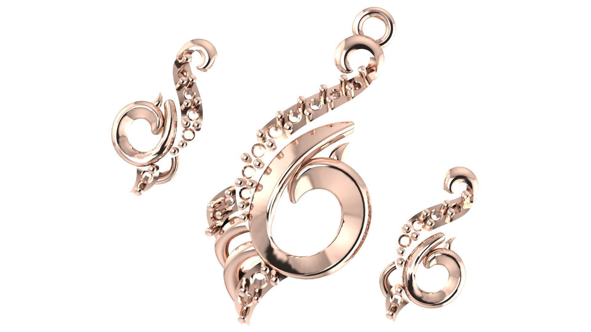 Women pendant 3D print model 3D print model_4