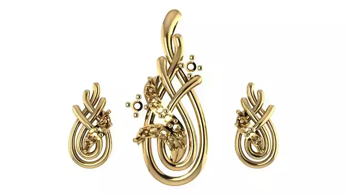 Women pendant 3D print model 