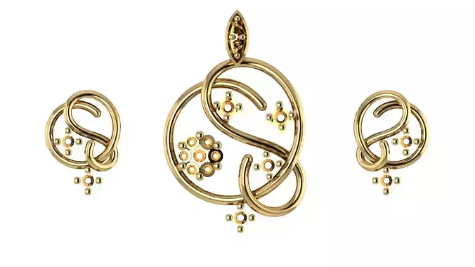 Women pendant 3D print model 