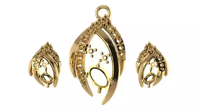 Women pendant 3D print model 