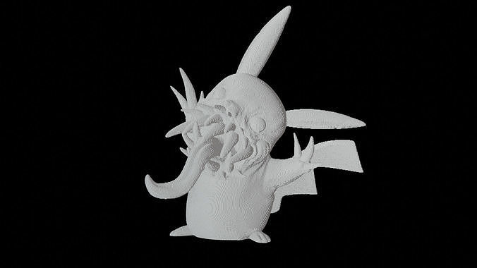 Pikachu 3 - horror VOXEL for 3d printing 3D print model