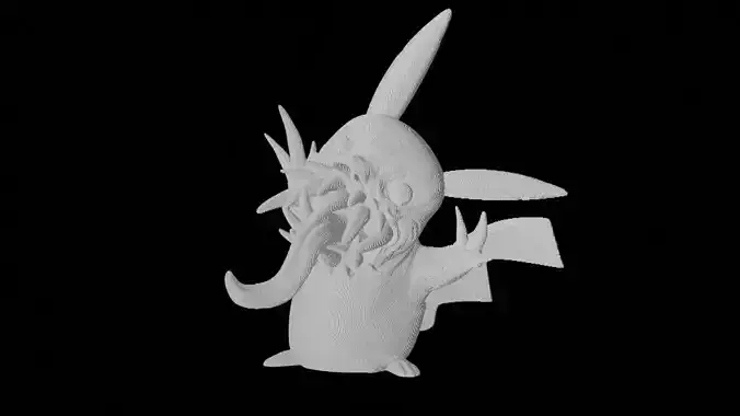 Pikachu 3 - horror VOXEL for 3d printing