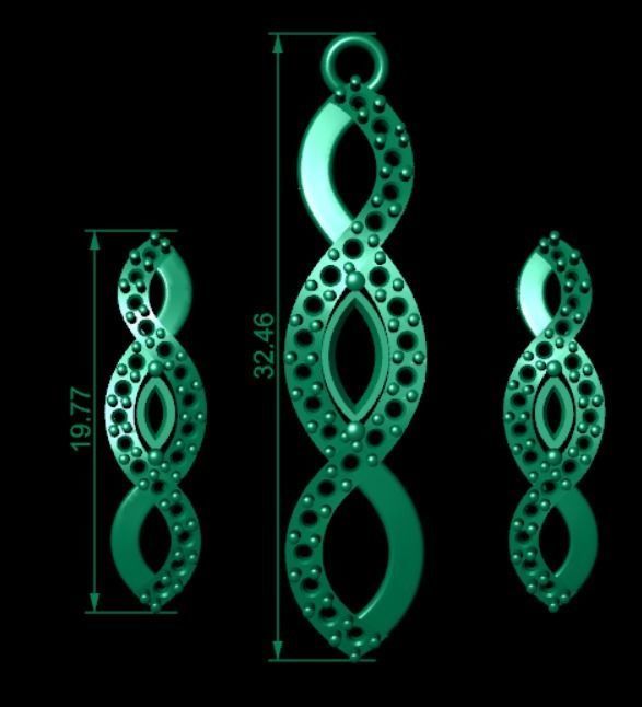 Women pendant 3D print model  3D print model_6