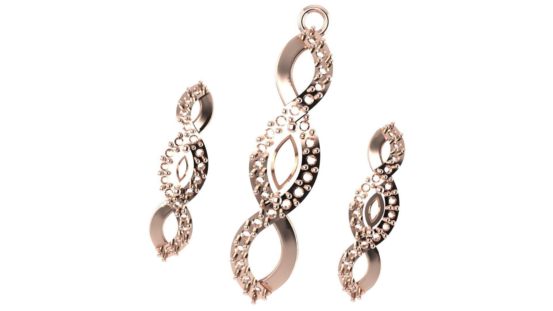 Women pendant 3D print model  3D print model_3