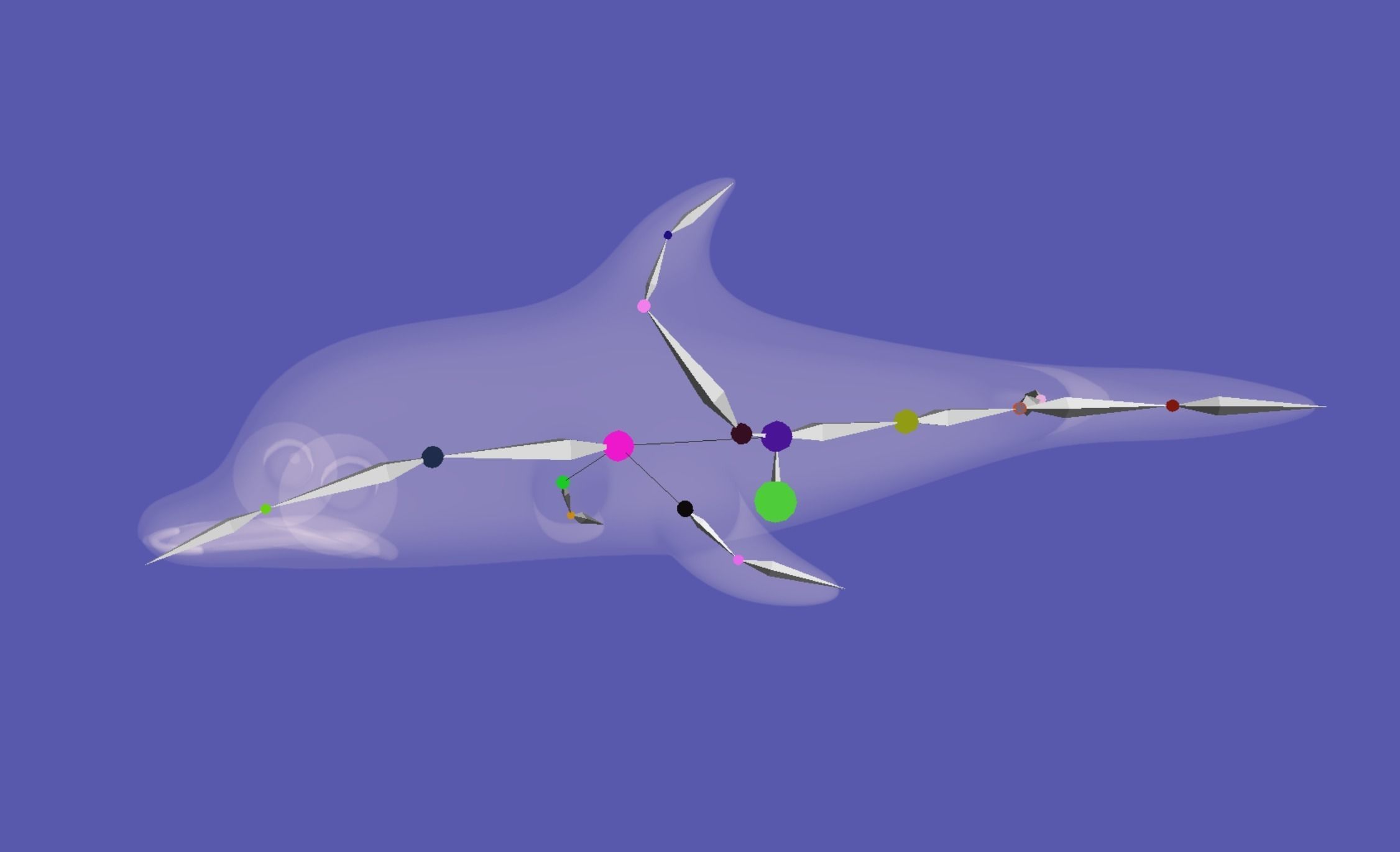 Stylized Toon Dolphin rigged Low-poly 3D model_3