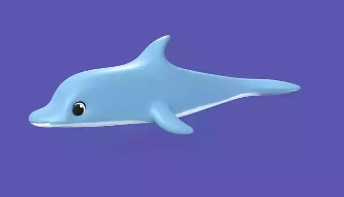 Stylized Toon Dolphin rigged