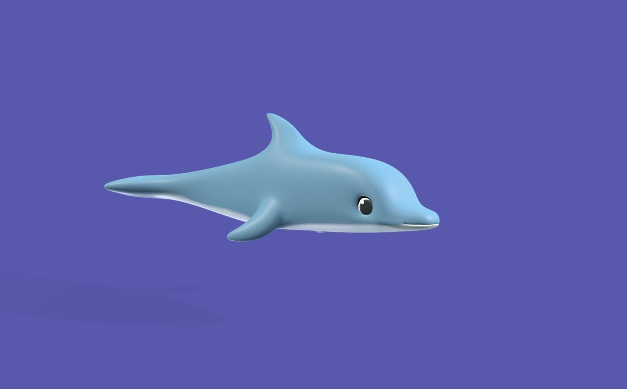 Stylized Toon Dolphin rigged Low-poly 3D model_5