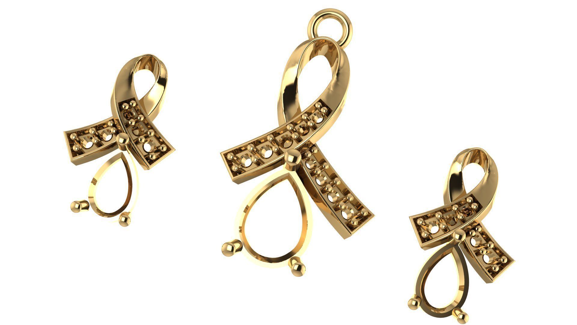 Women pendant 3D print model  3D print model_3