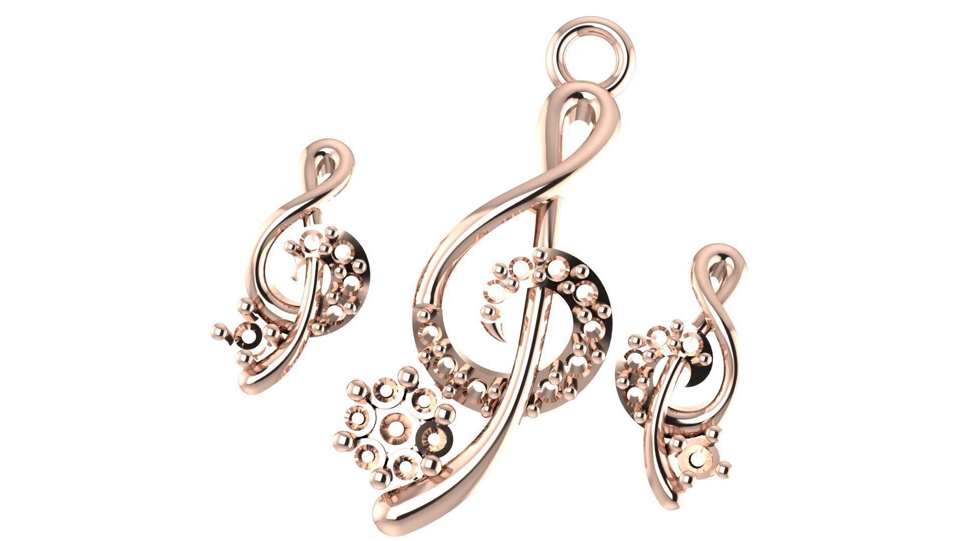 Women pendant 3D print model  3D print model_3