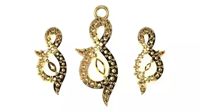 Women pendant 3D print model 