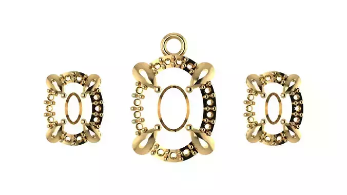 Women pendant 3D print model 