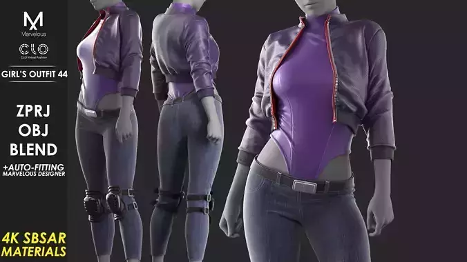 Girls Outfit 44 - Marvelous Designer