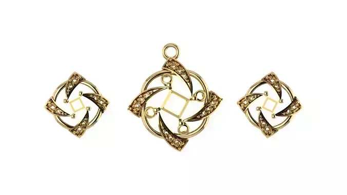 Women pendant 3D print model 