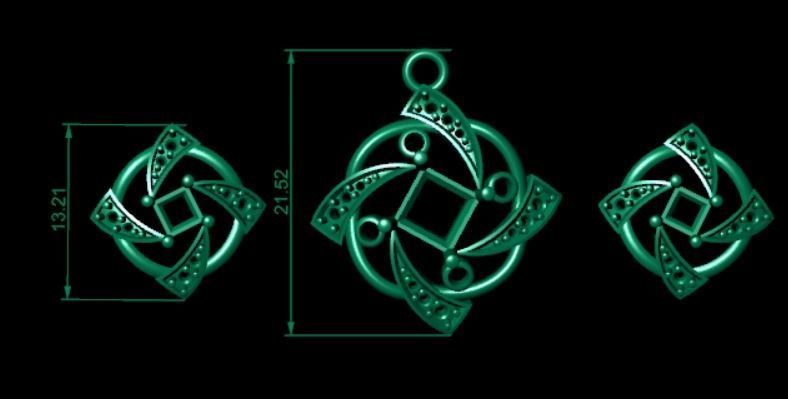 Women pendant 3D print model 3D print model_6