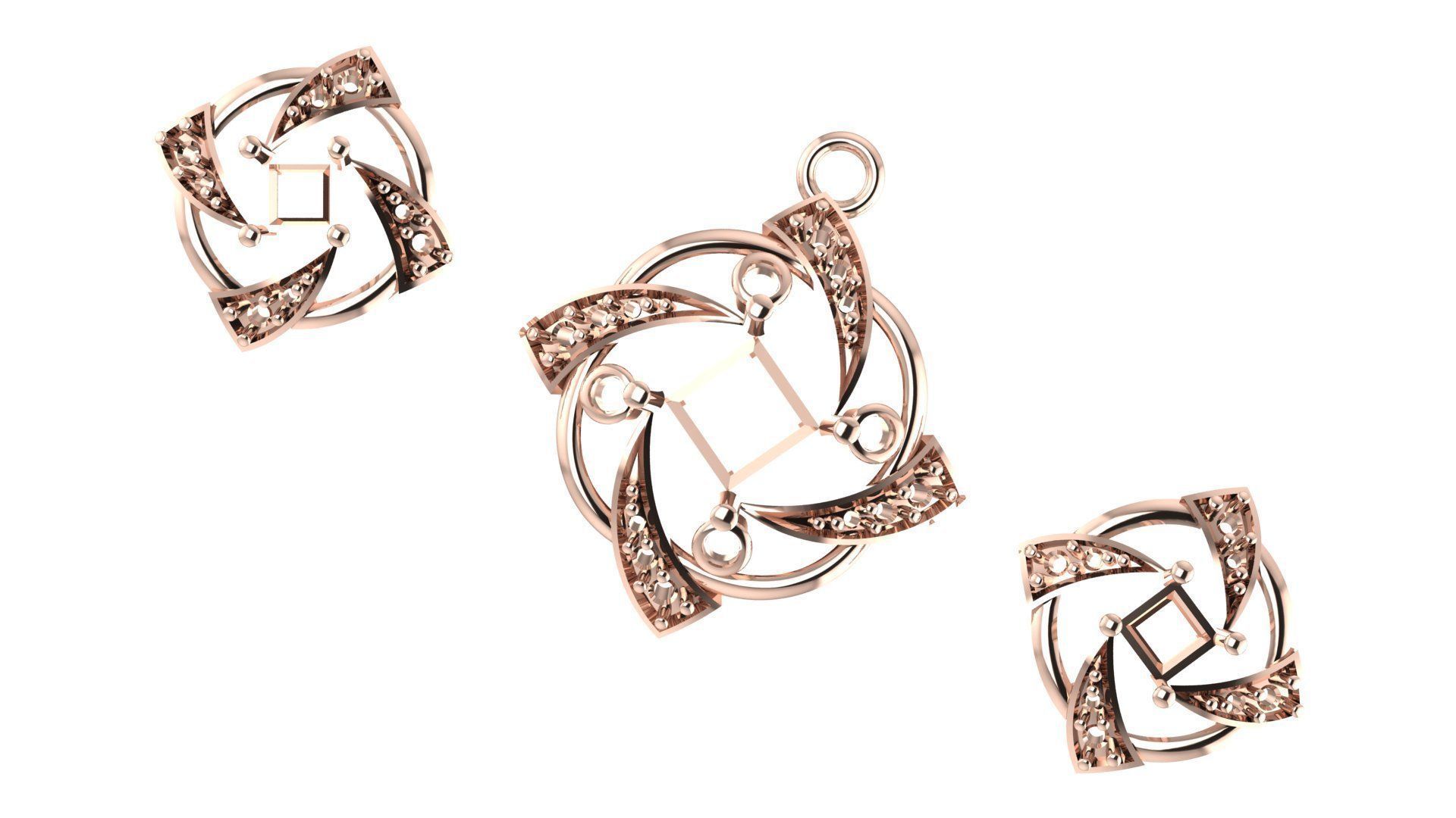 Women pendant 3D print model 3D print model_3