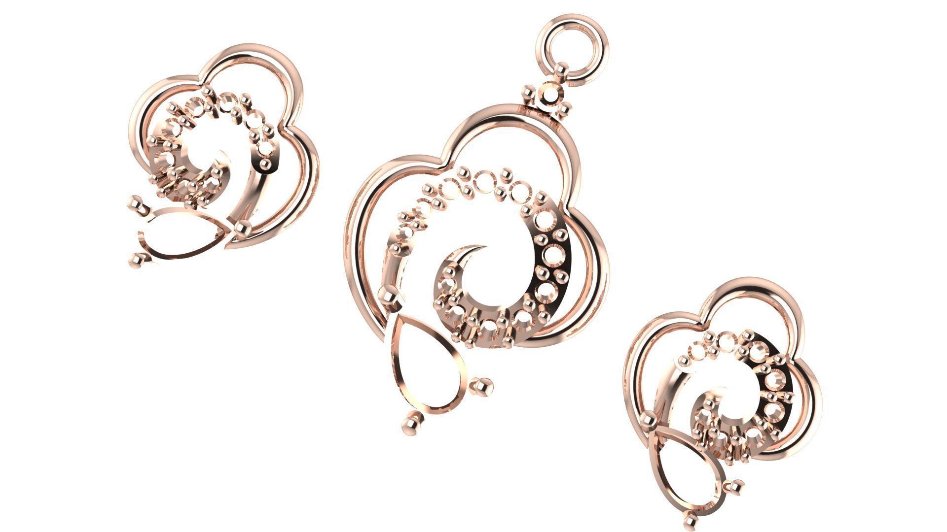 Women pendant 3D print model  3D print model_2