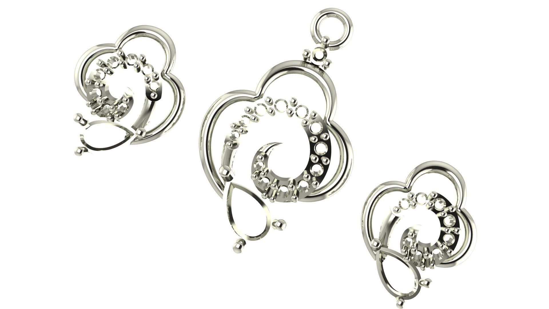 Women pendant 3D print model  3D print model_3