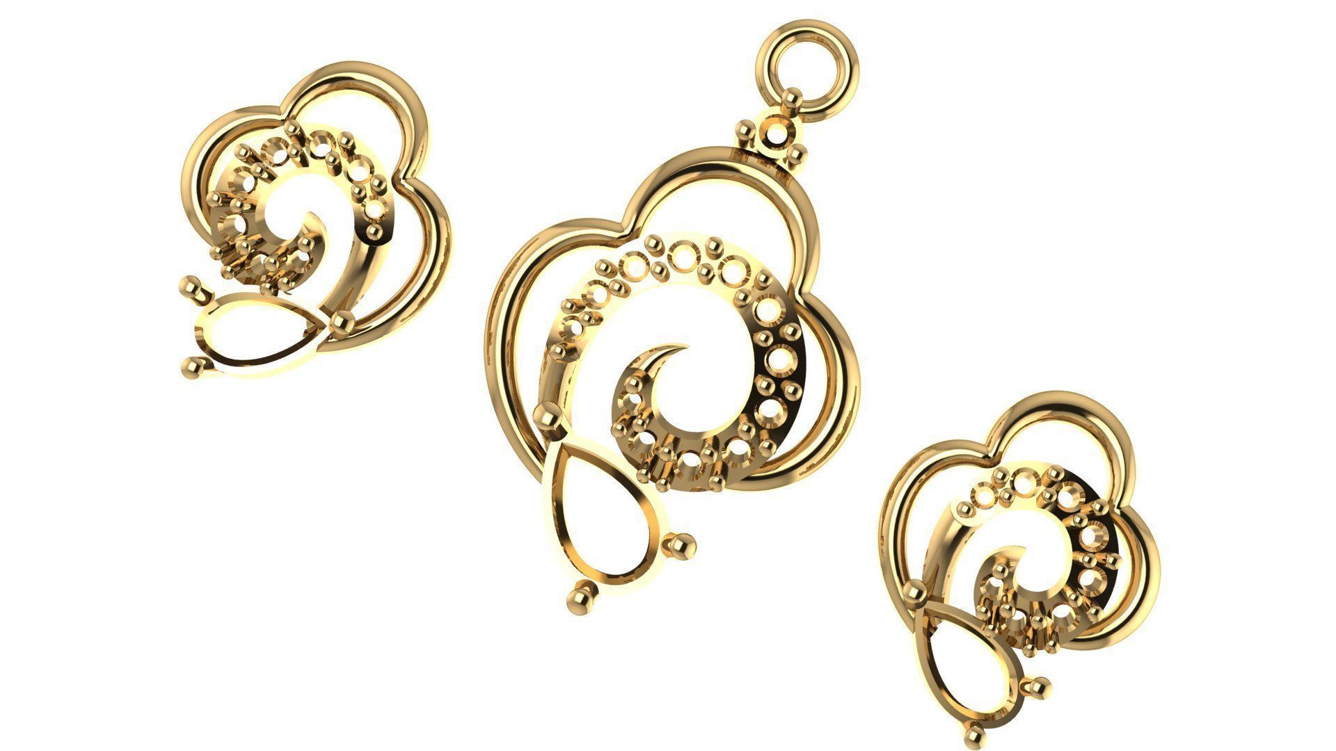 Women pendant 3D print model  3D print model_1