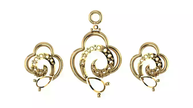 Women pendant 3D print model 