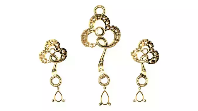 Women pendant 3D print model 