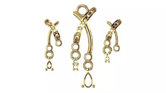 Women pendant 3D print model 