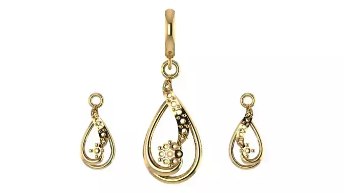 Women pendant 3D print model 