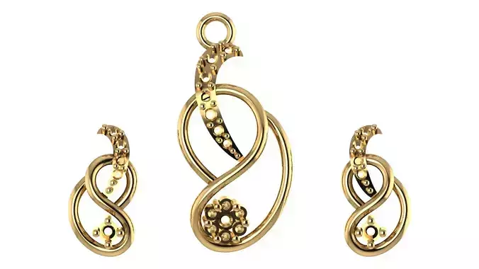 Women pendant 3D print model 