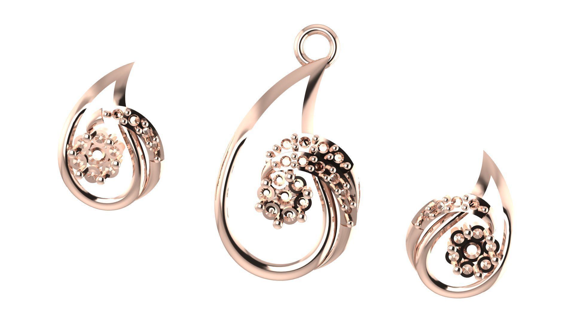 Women pendant 3D print model 3D print model_5