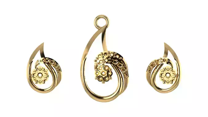 Women pendant 3D print model 