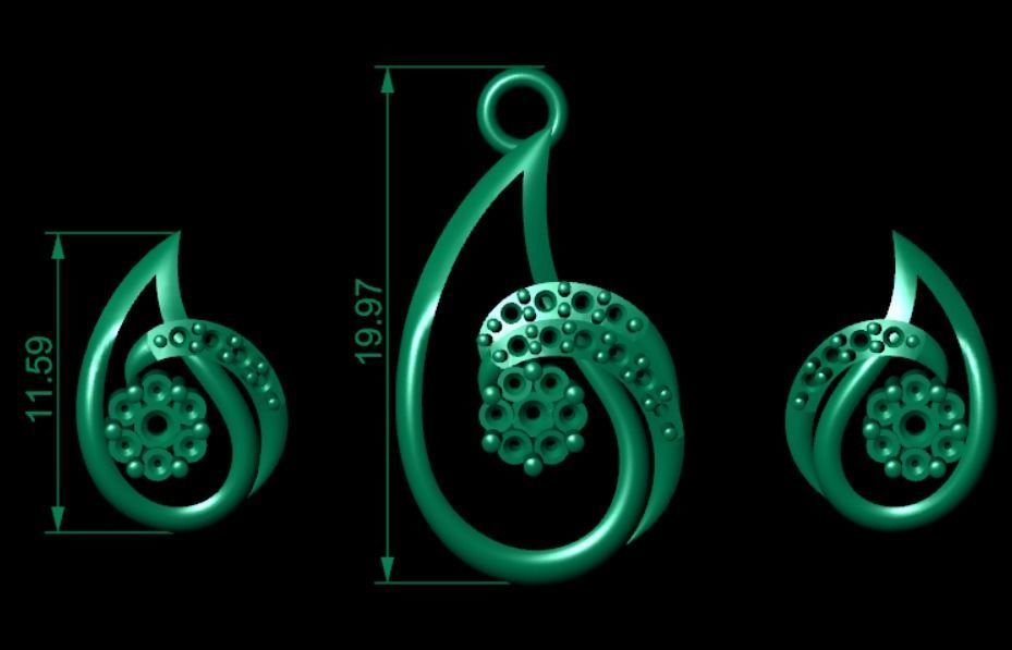 Women pendant 3D print model 3D print model_6