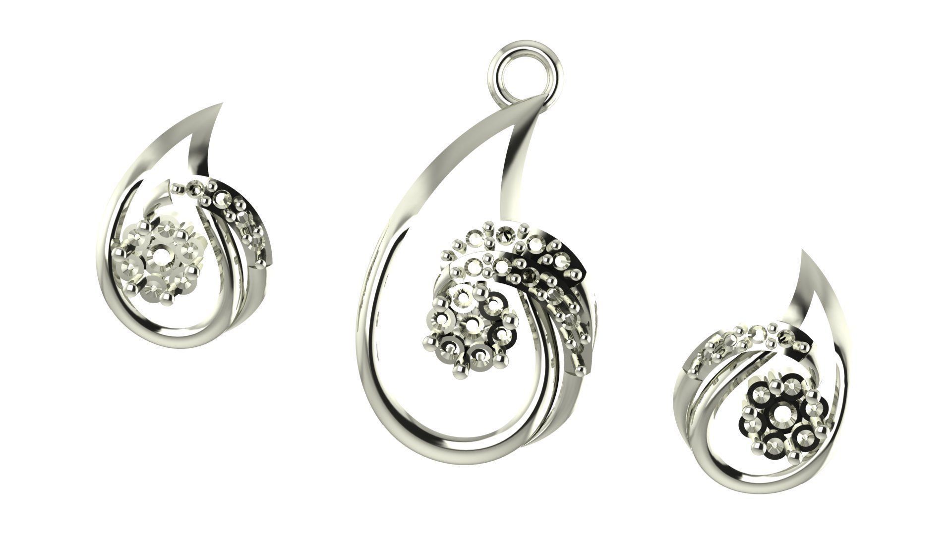 Women pendant 3D print model 3D print model_4