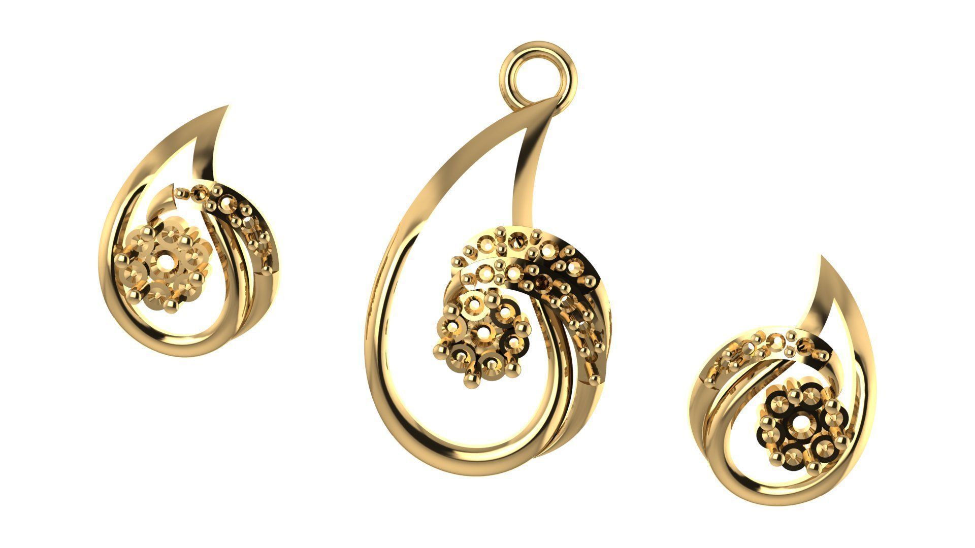 Women pendant 3D print model 3D print model_3