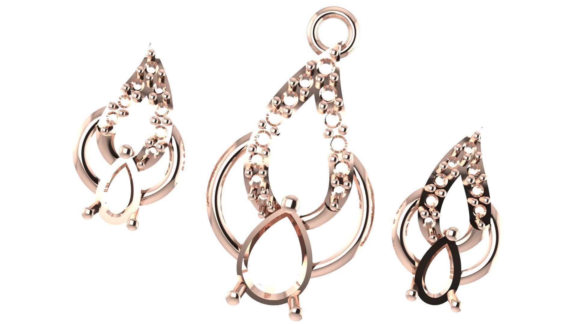 Women pendant 3D print model  3D print model_5