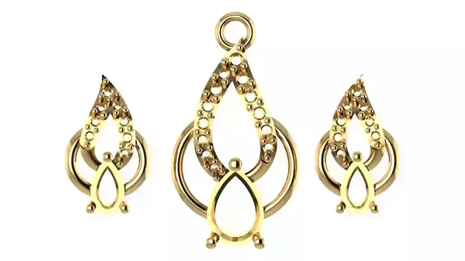 Women pendant 3D print model 