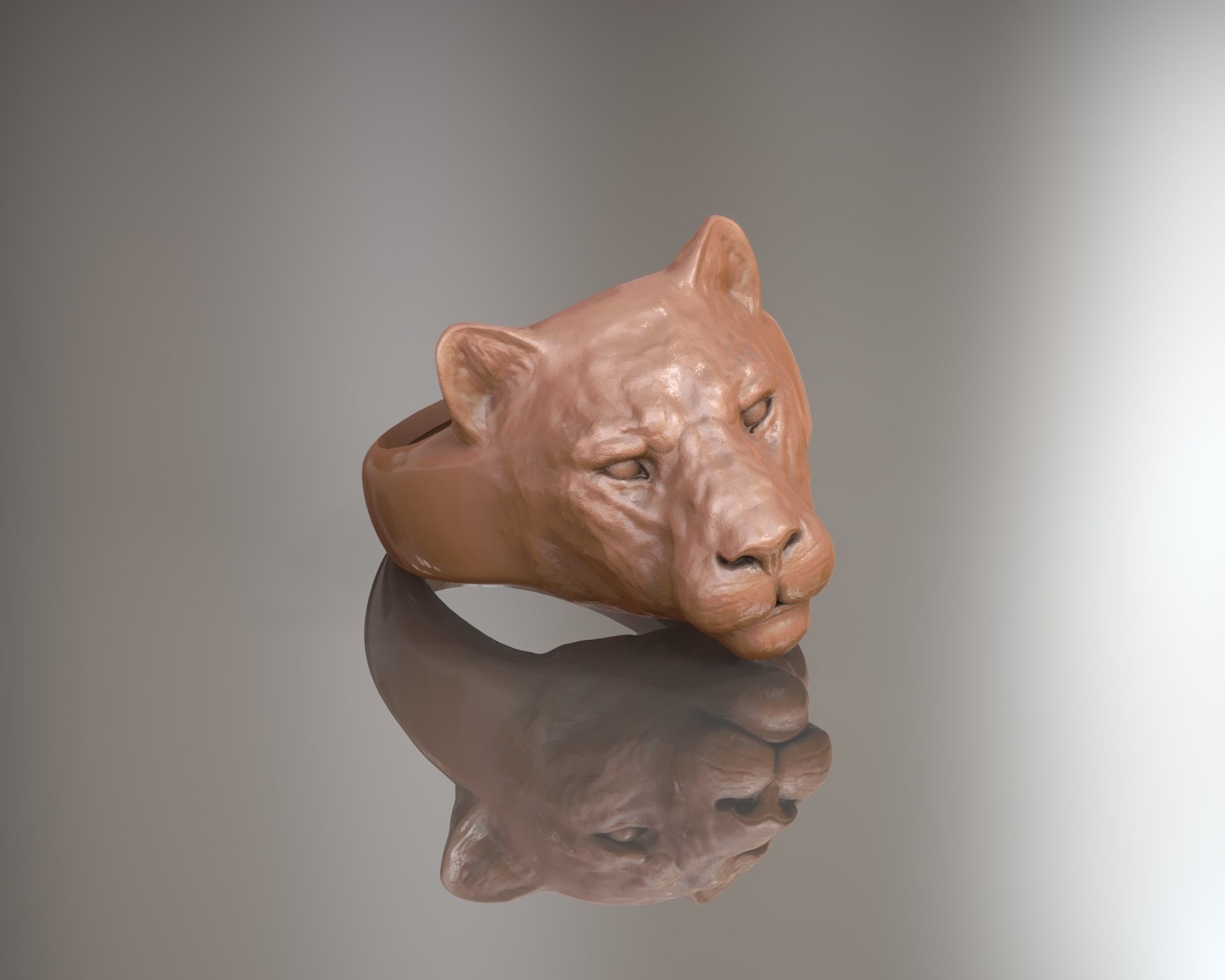 Lion and Lioness Ring Set 3D Model Collection_12