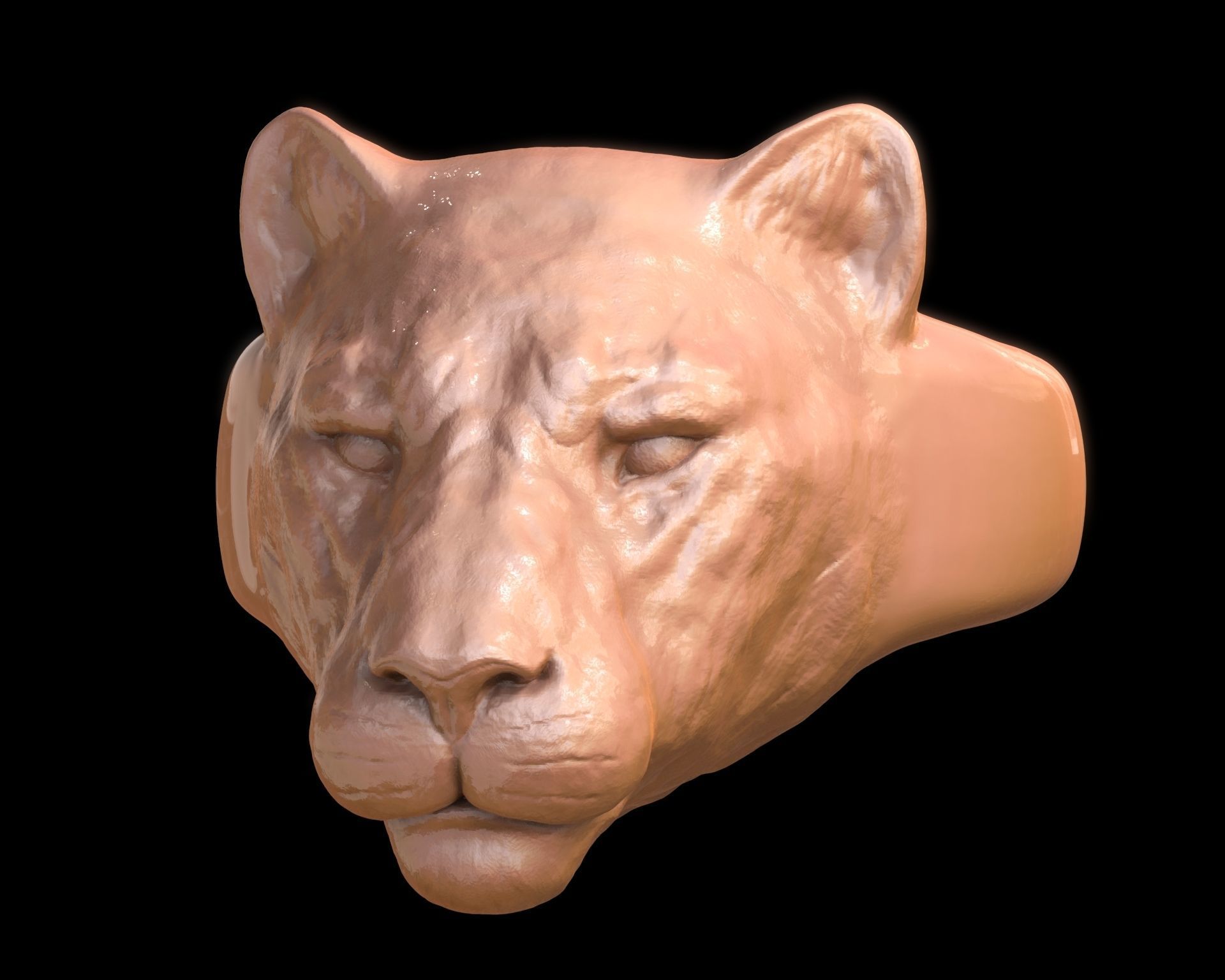 Lion and Lioness Ring Set 3D Model Collection_9