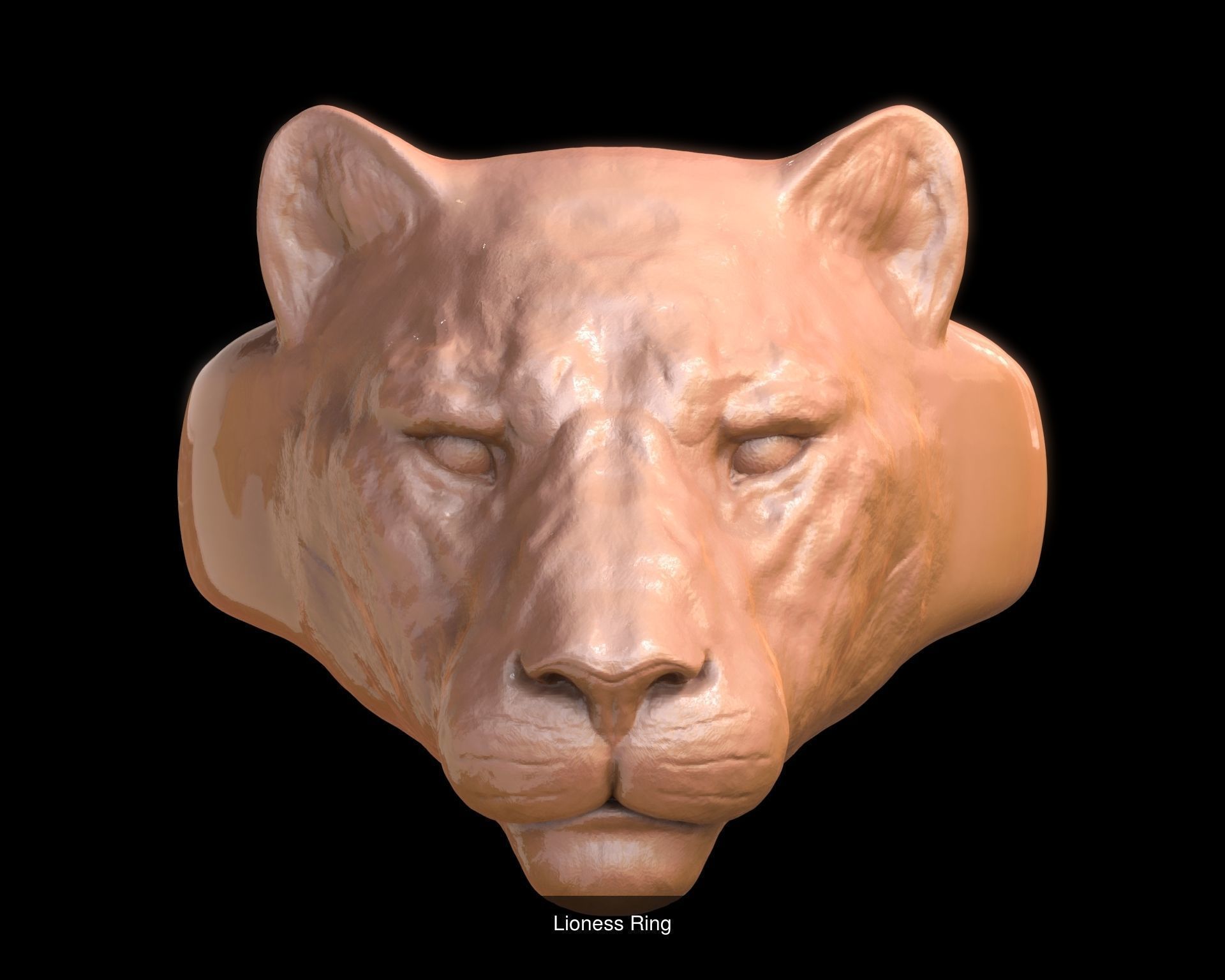 Lion and Lioness Ring Set 3D Model Collection_4