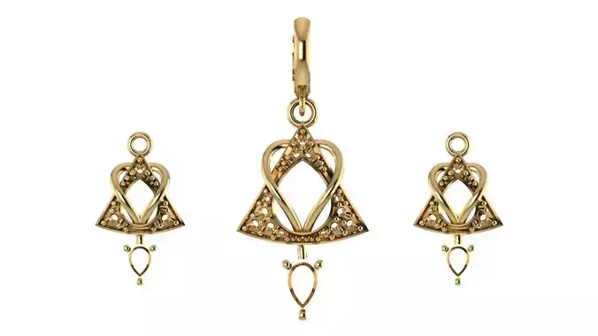 Women pendant 3D print model 