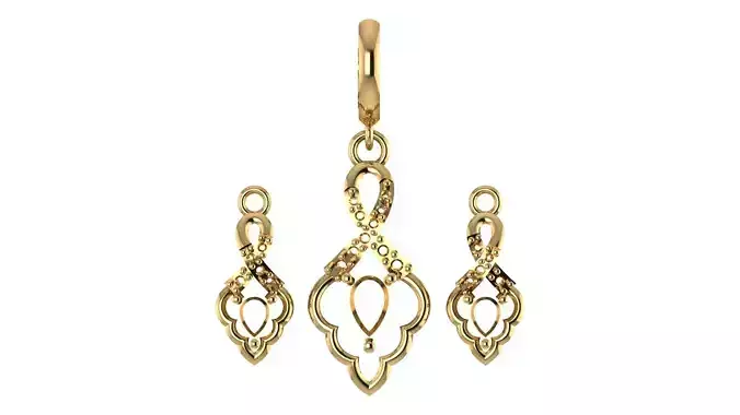 Women pendant 3D print model 