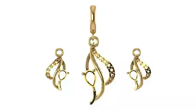 Women pendant 3D print model 