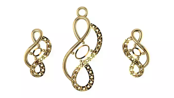 Women pendant 3D print model 