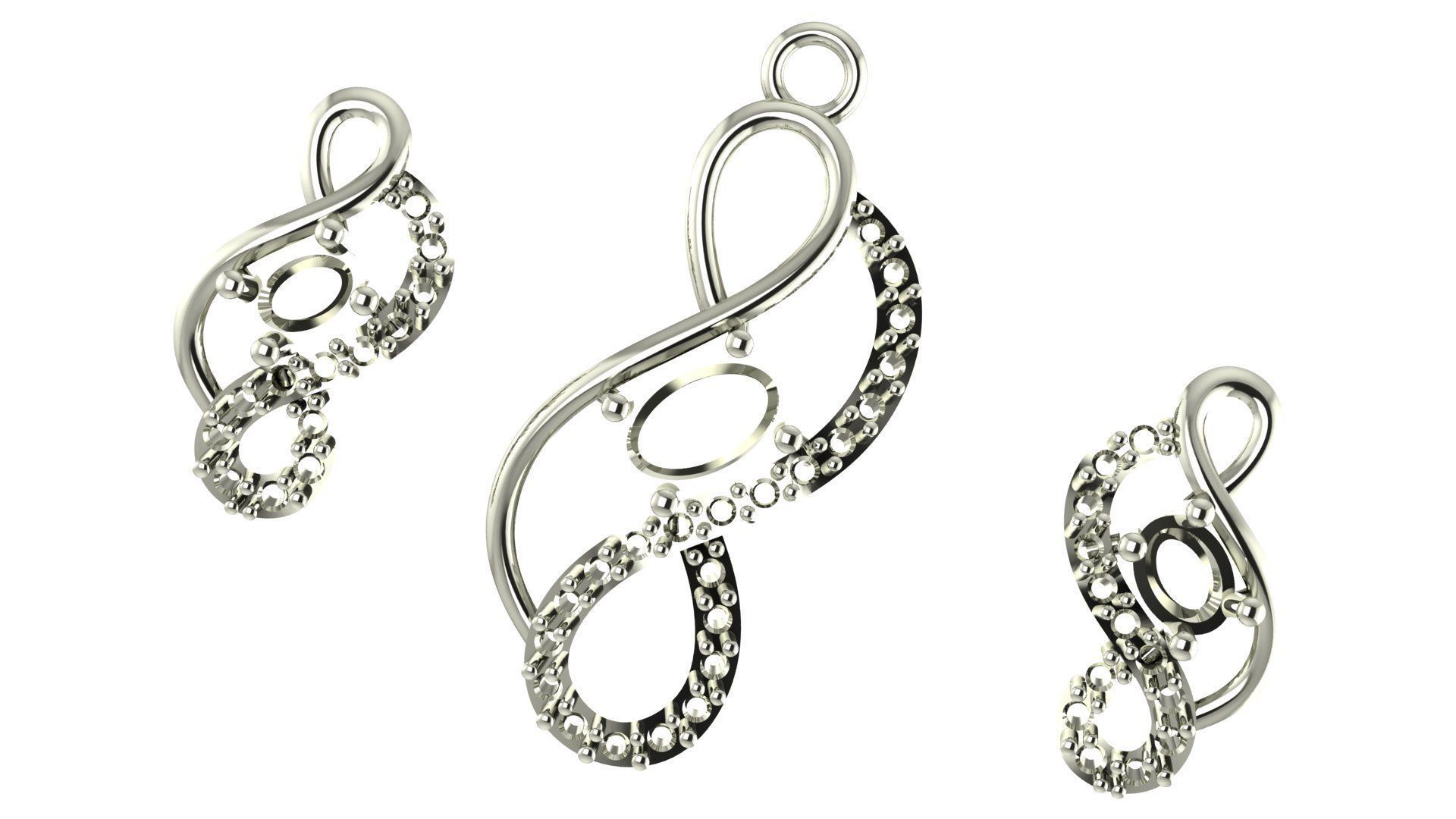 Women pendant 3D print model 3D print model_2