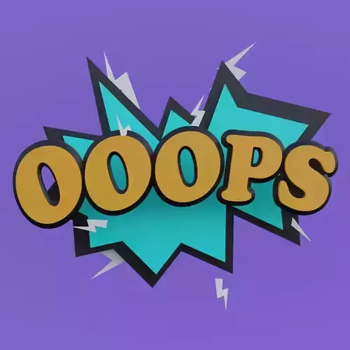 Ooops FX for AR animated Low-poly 3D model