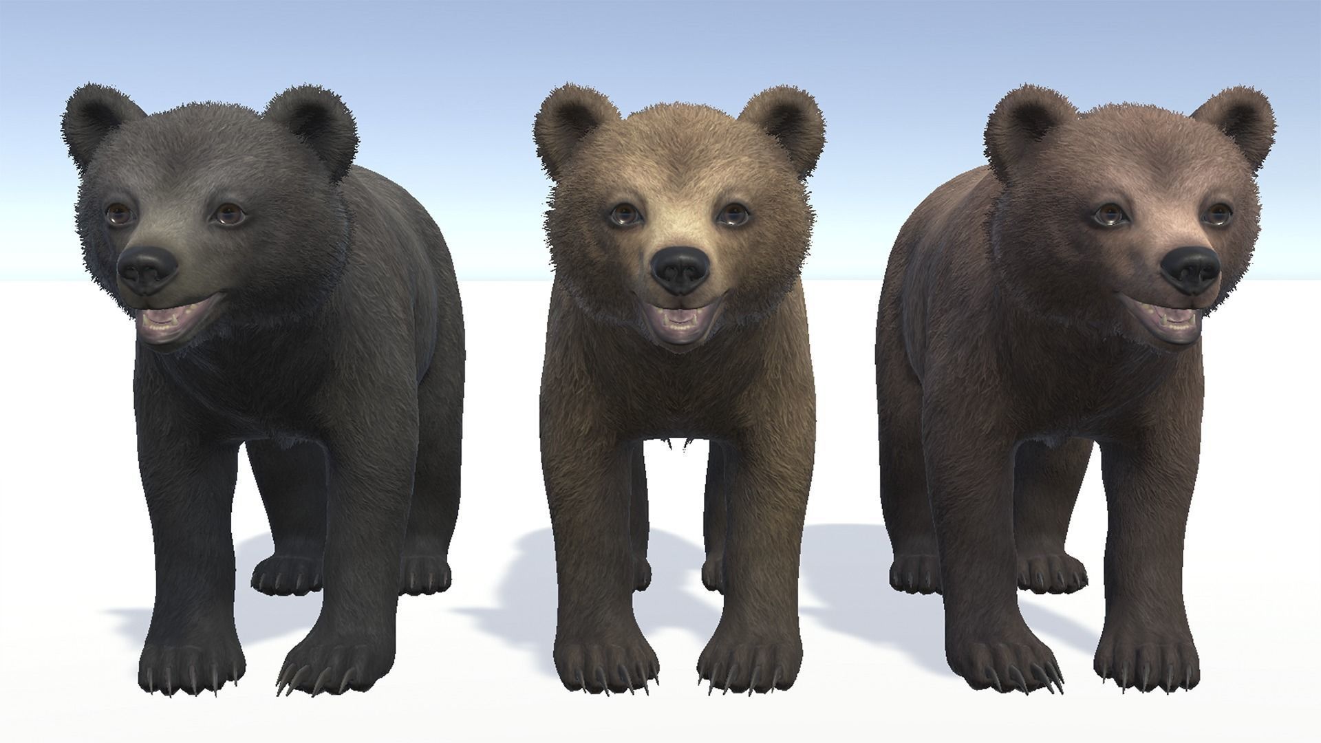 BEAR - CUB Low-poly 3D model_9