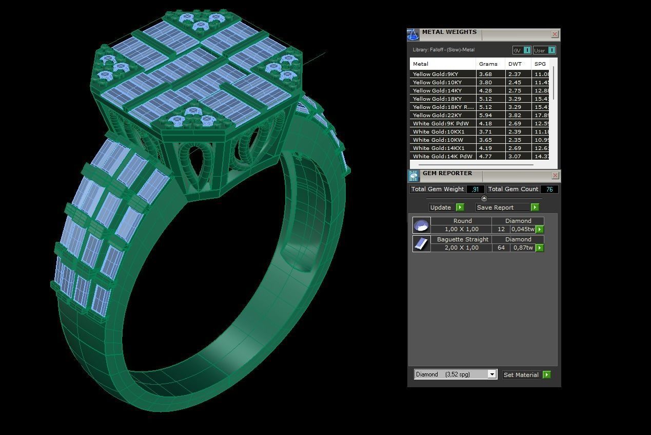 Fantasy Ring Solitaire 3D print model_2