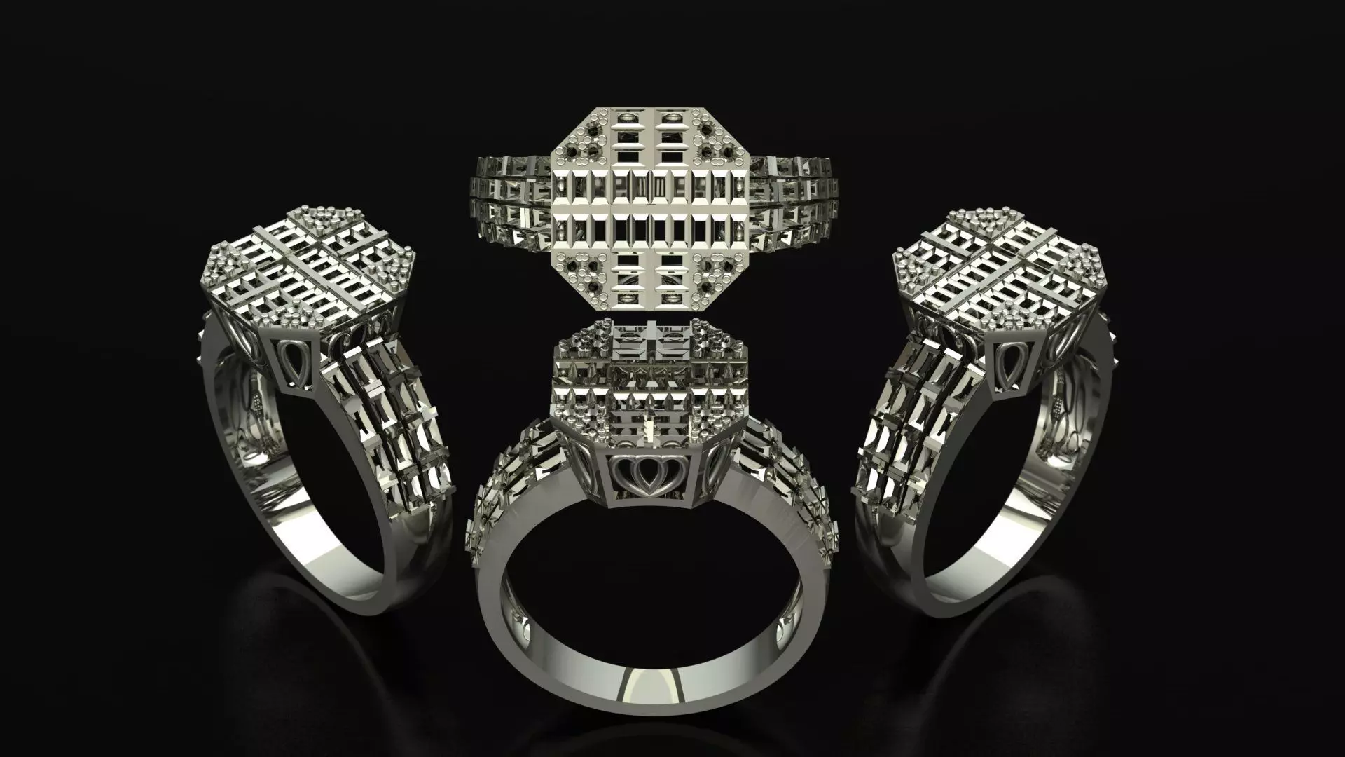 Fantasy Ring Solitaire 3D print model_0