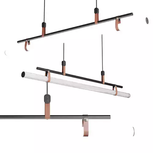 Lucien Tube Chandelier Low-poly 3D model