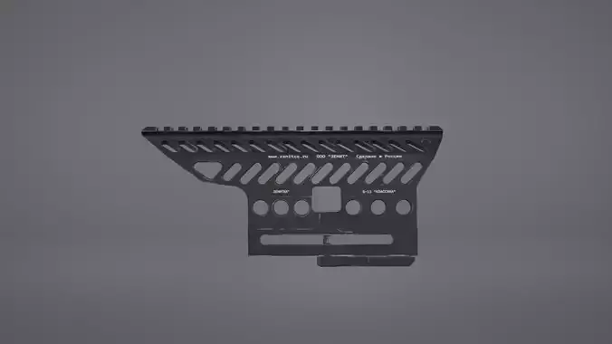 AK B-13 Zenit Picatinny Rail Low-poly 3D model