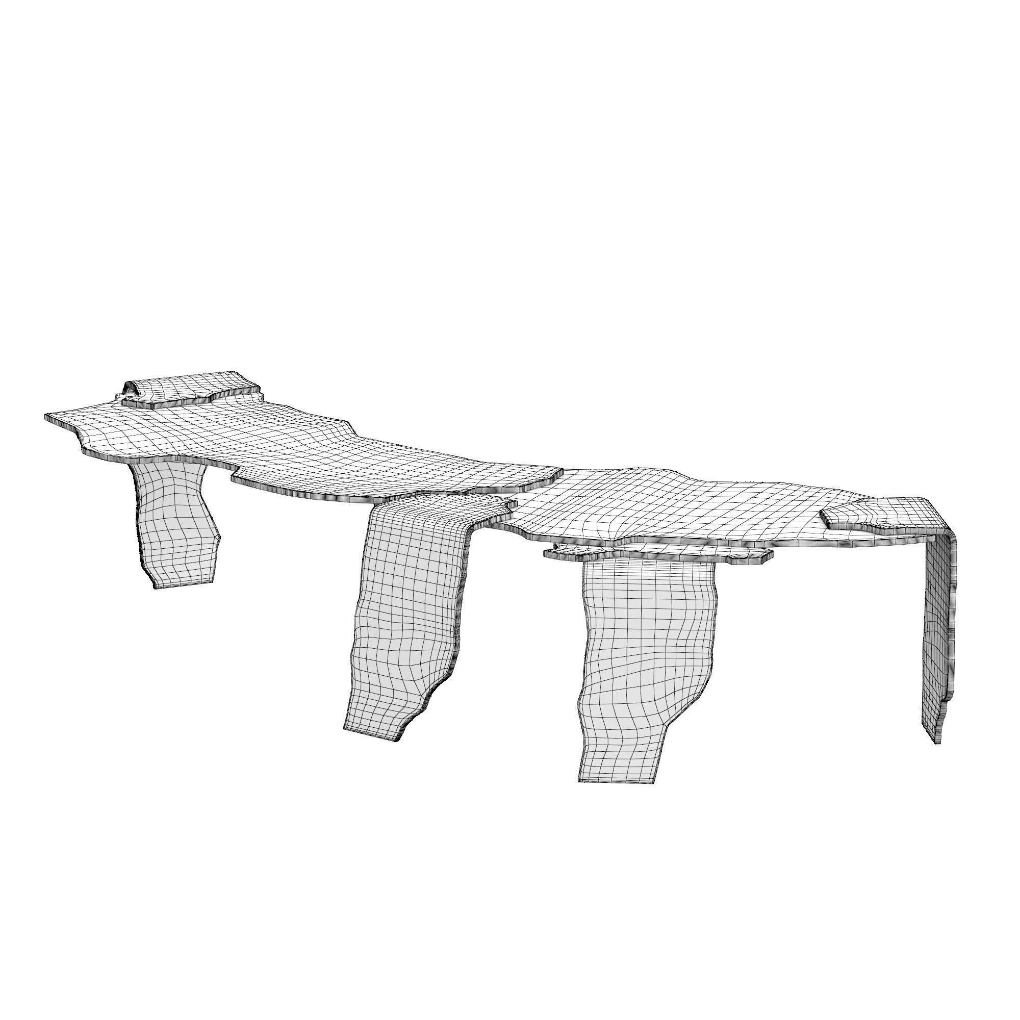 Mantle Bench 3D model_5